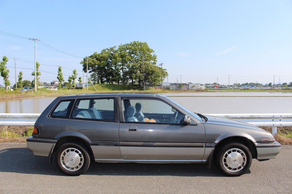 ２９歳の愛車。後ろの林が古墳です。