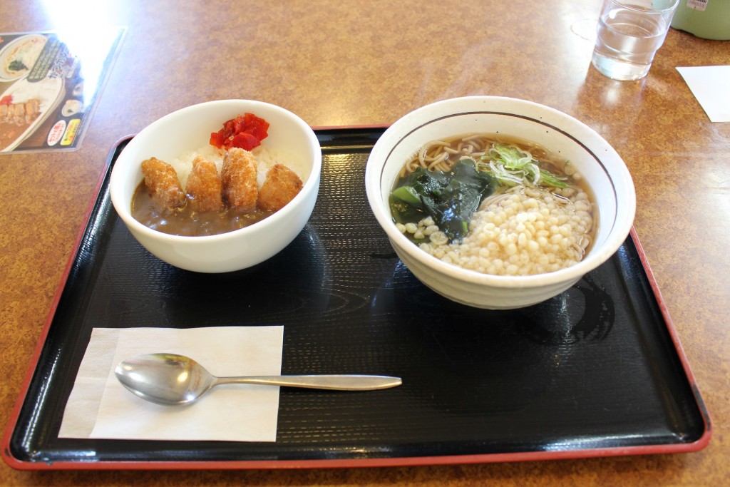 ミニかつカレー丼セット。